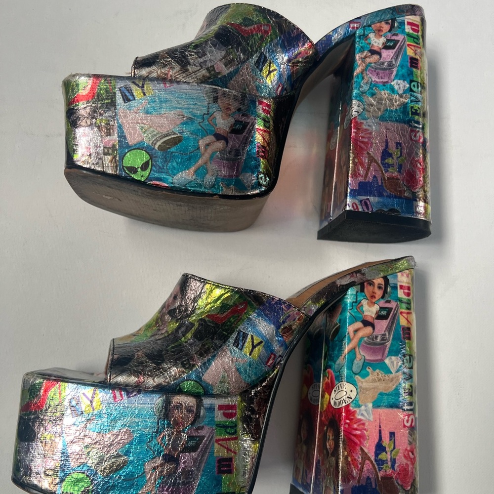 Steve Madden Clog platforms shoes size 6.5 - Picture 6 of 16